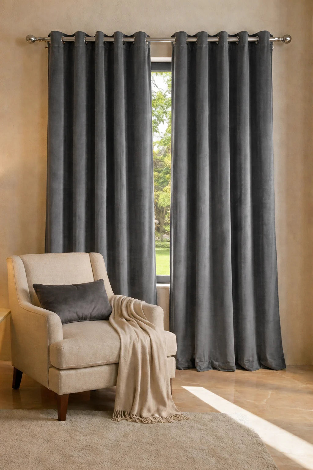 2pcs Premium Velvet Curtain for Bedroom & Living  Room 54 x 96 Inches