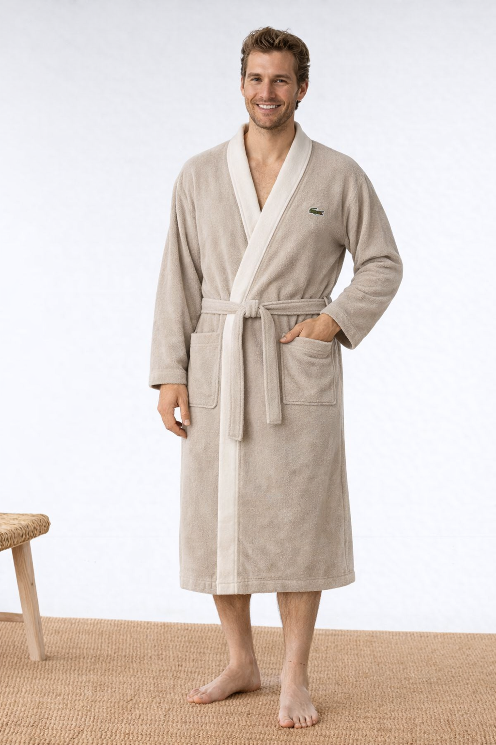 Luxury Lacoste Cotton Bathrobe | Soft & Absorbent | skin