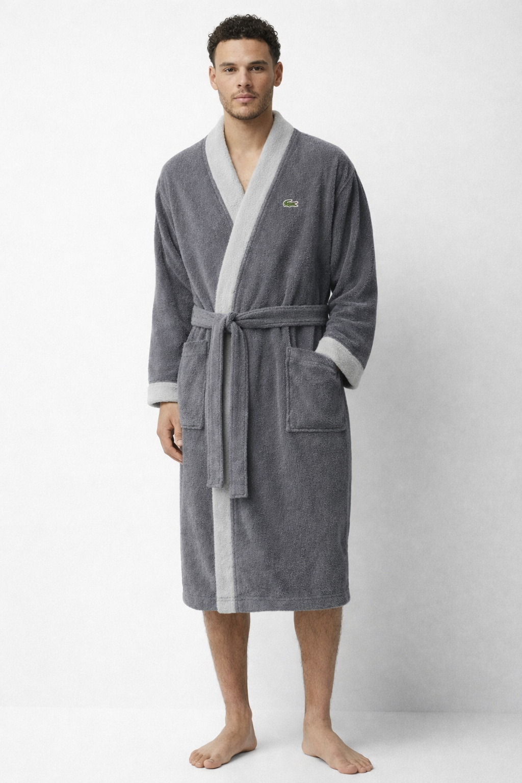 Lacoste Bathrobe for Men & Women | Cotton | gray