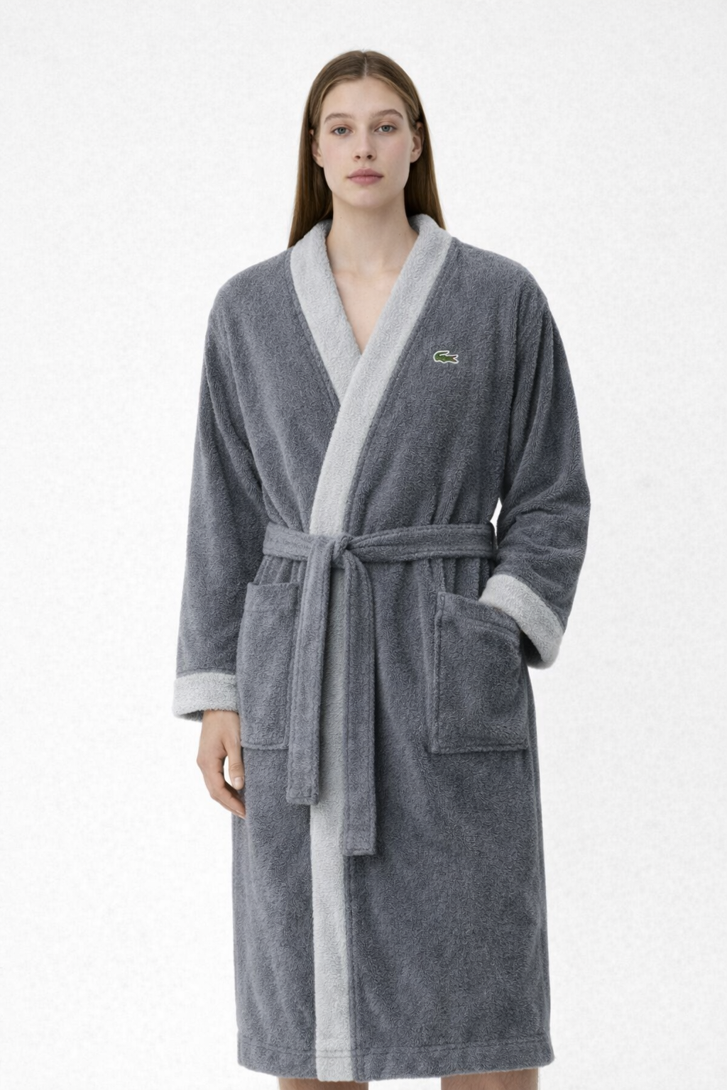 Lacoste Bathrobe for Men & Women | Cotton | gray