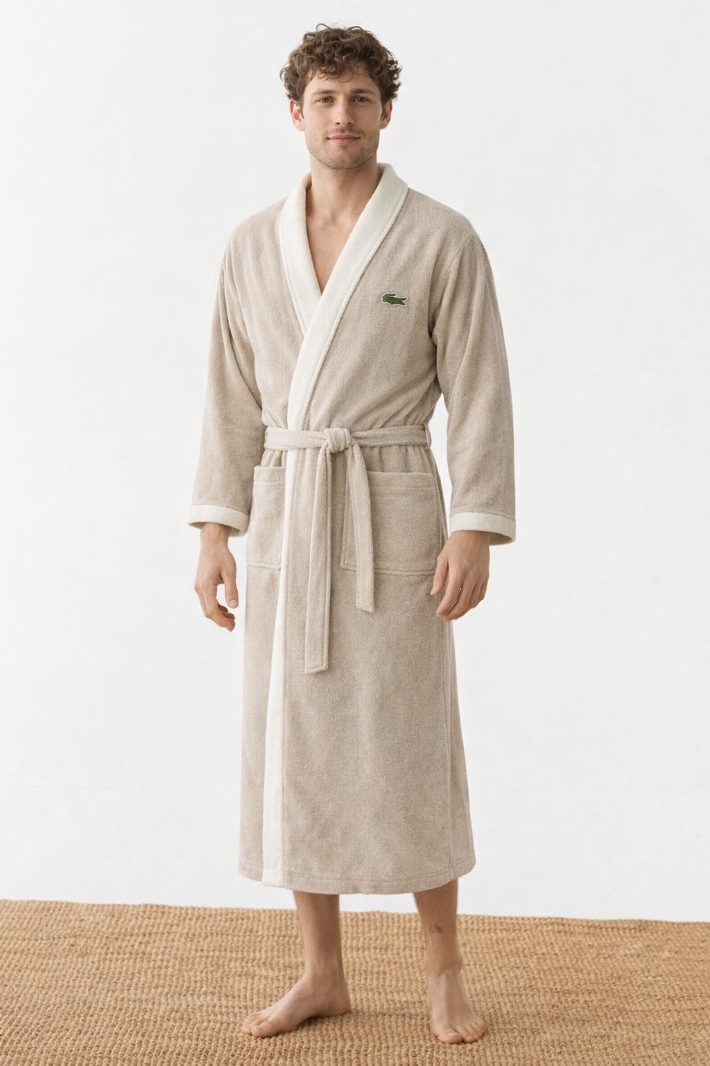 Luxury Lacoste Cotton Bathrobe | Soft & Absorbent | skin