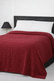 Red Textured Thermal Blanket 72x90 Inches | 300 GSM