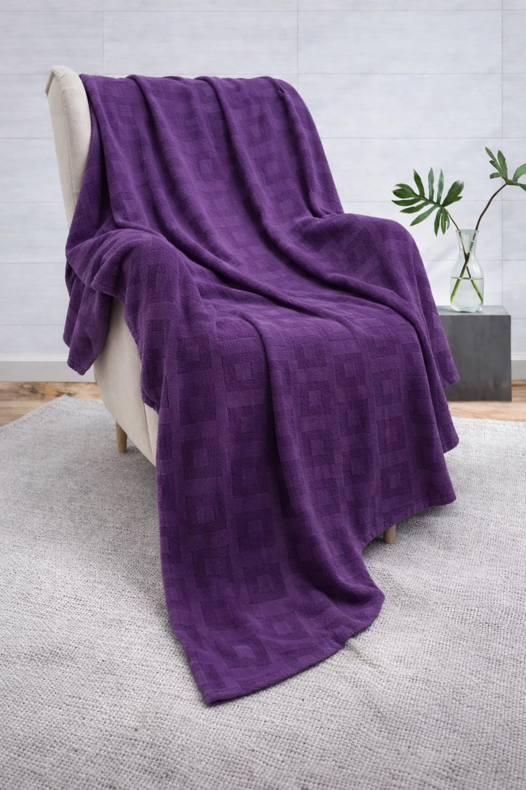Elegant Purple Thermal Blanket 72x90 Inches | 300 GSM