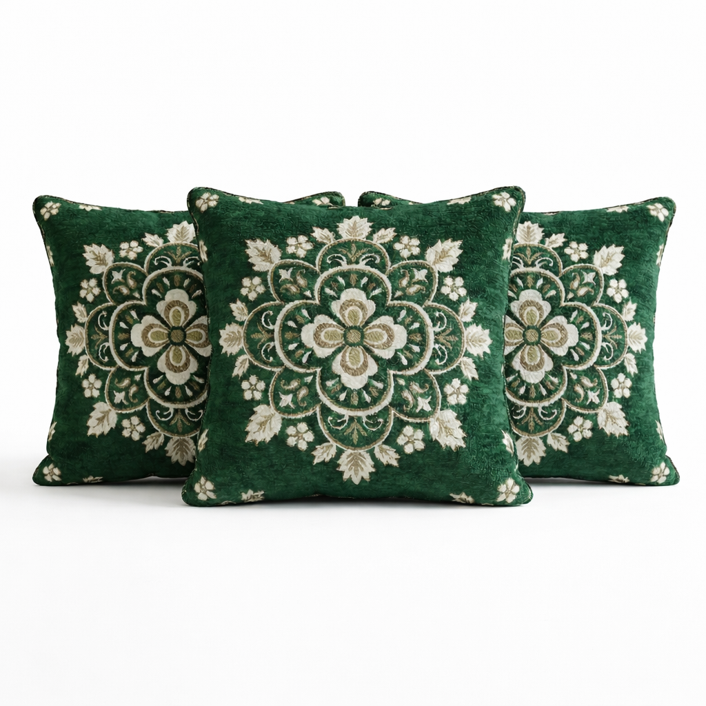 5-Piece Velvet Jacquard Cushion Covers Set