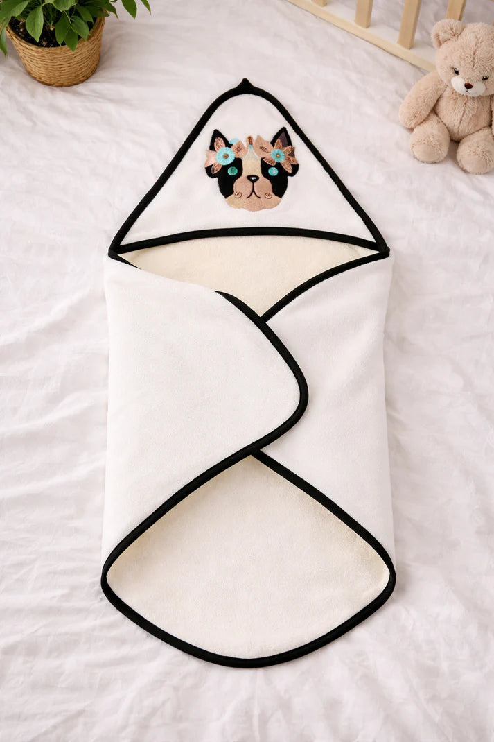 Kids wrapping sheet cute Hooded Towel
