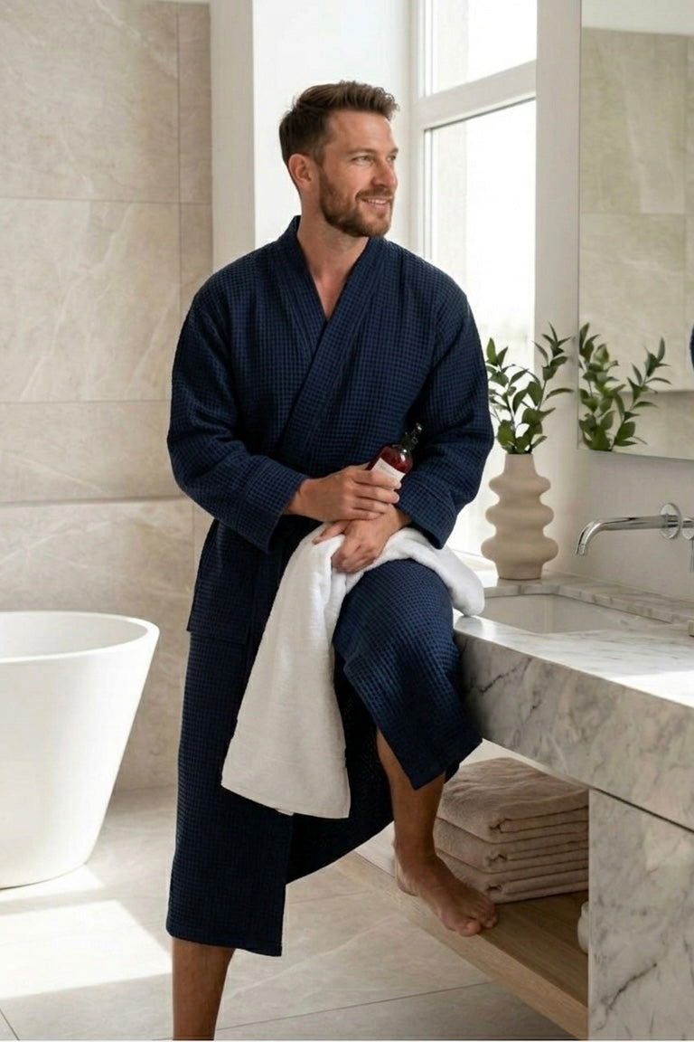 Waffle Bathrobe | beautiful diet yarn Bathrobe Set | men and women | Soft & Stylish