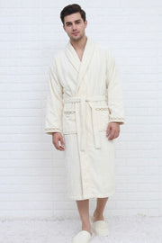 Unisex 500 GSM Velvet Bathrobe Set | Premium Robe & Slippers