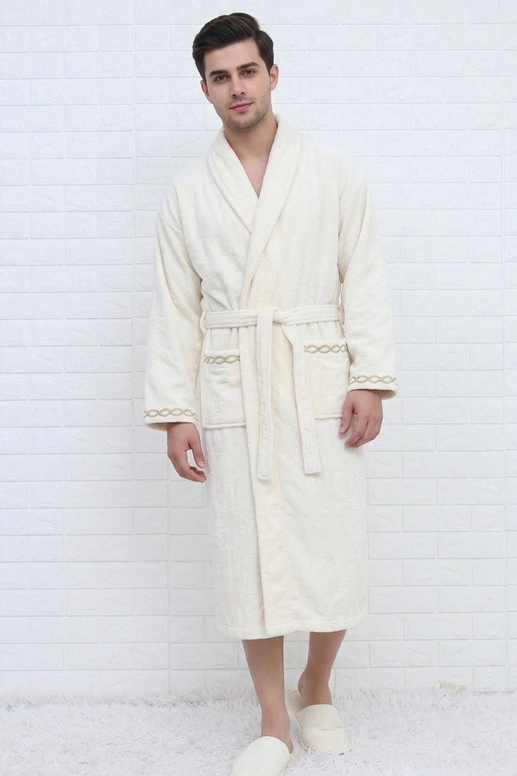 Velvet bathrobe & Slipper | 100% cotton for men and women | velvet Slipper and Towel | 500 gsm