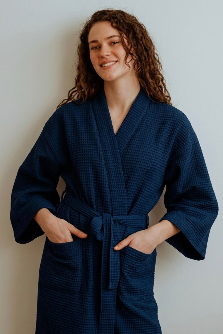 Waffle Bathrobe | beautiful diet yarn Bathrobe Set | men and women | Soft & Stylish