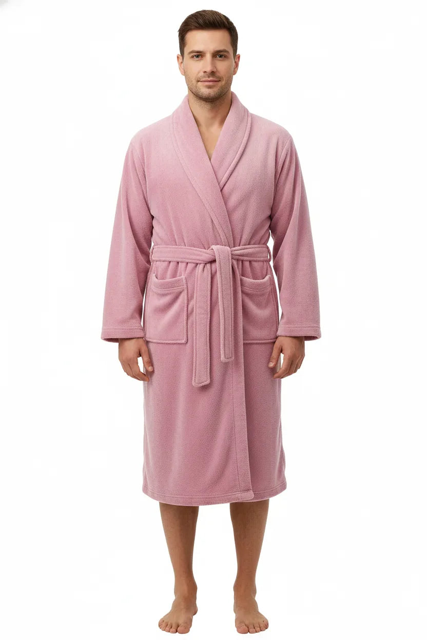 Premium Plush Serenity Fleece Bathrobe – Long Shawl Collar