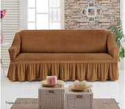 Frill Bubble Mesh Sofa Cover (Copper Color)