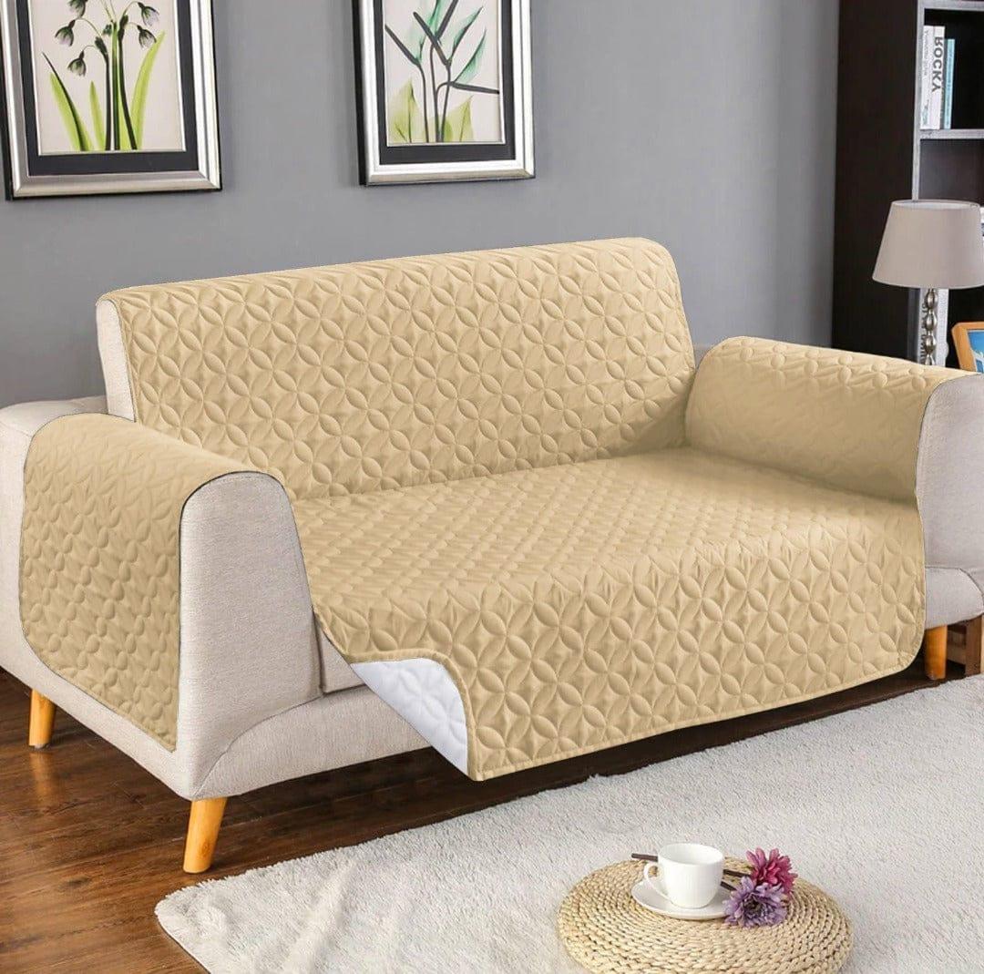 Ultrasonic Quilted Sofa Protector (Skin Golden)