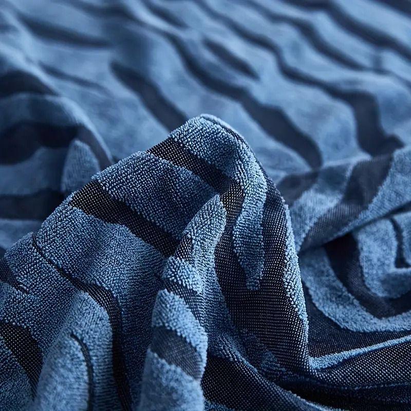 Zebra Stripe Gersey Sofa Covers (Blue)