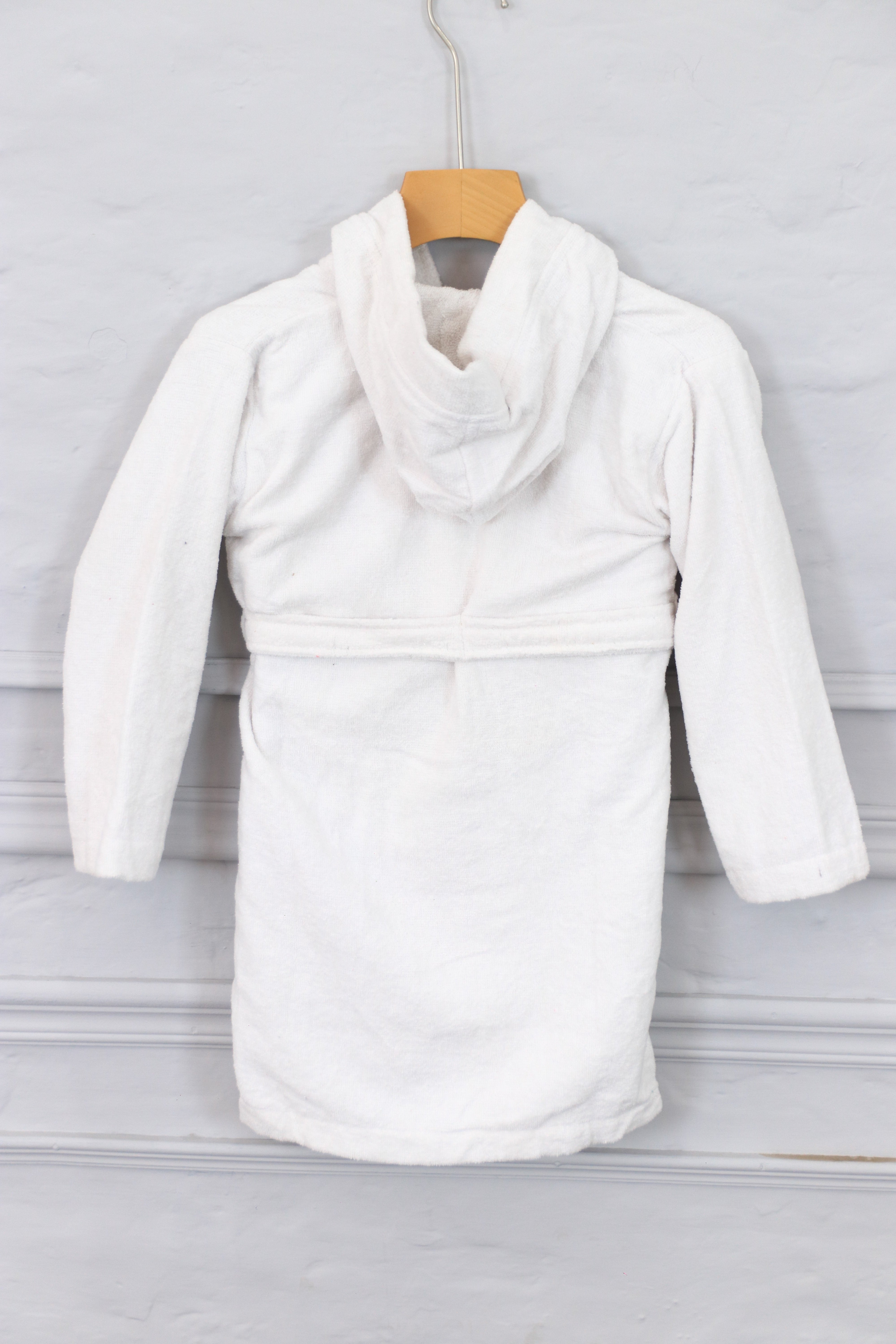 Kids Cotton Velvet Bathrobes (Pure white)