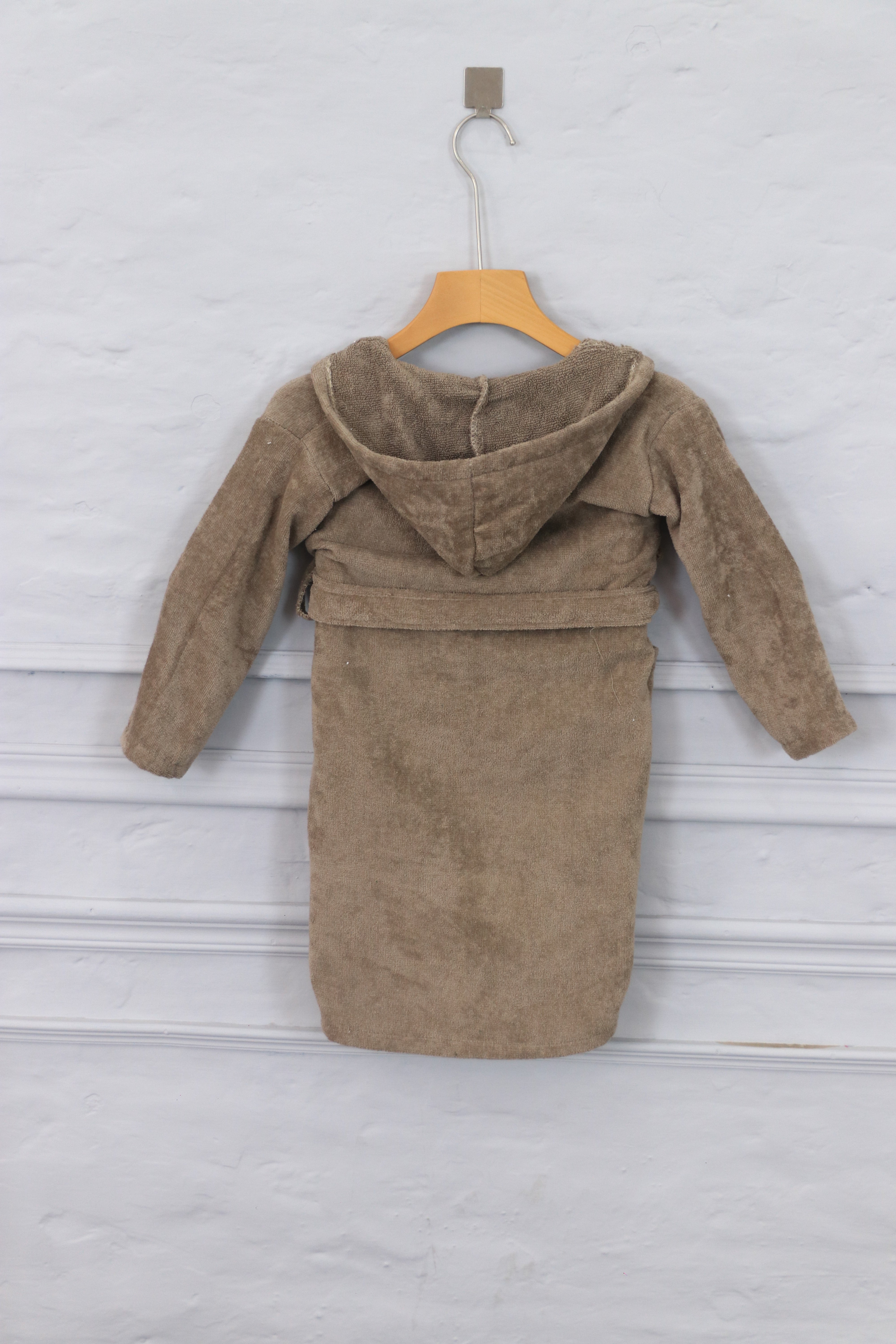 Kids Cotton Velvet Bathrobes (Beige)