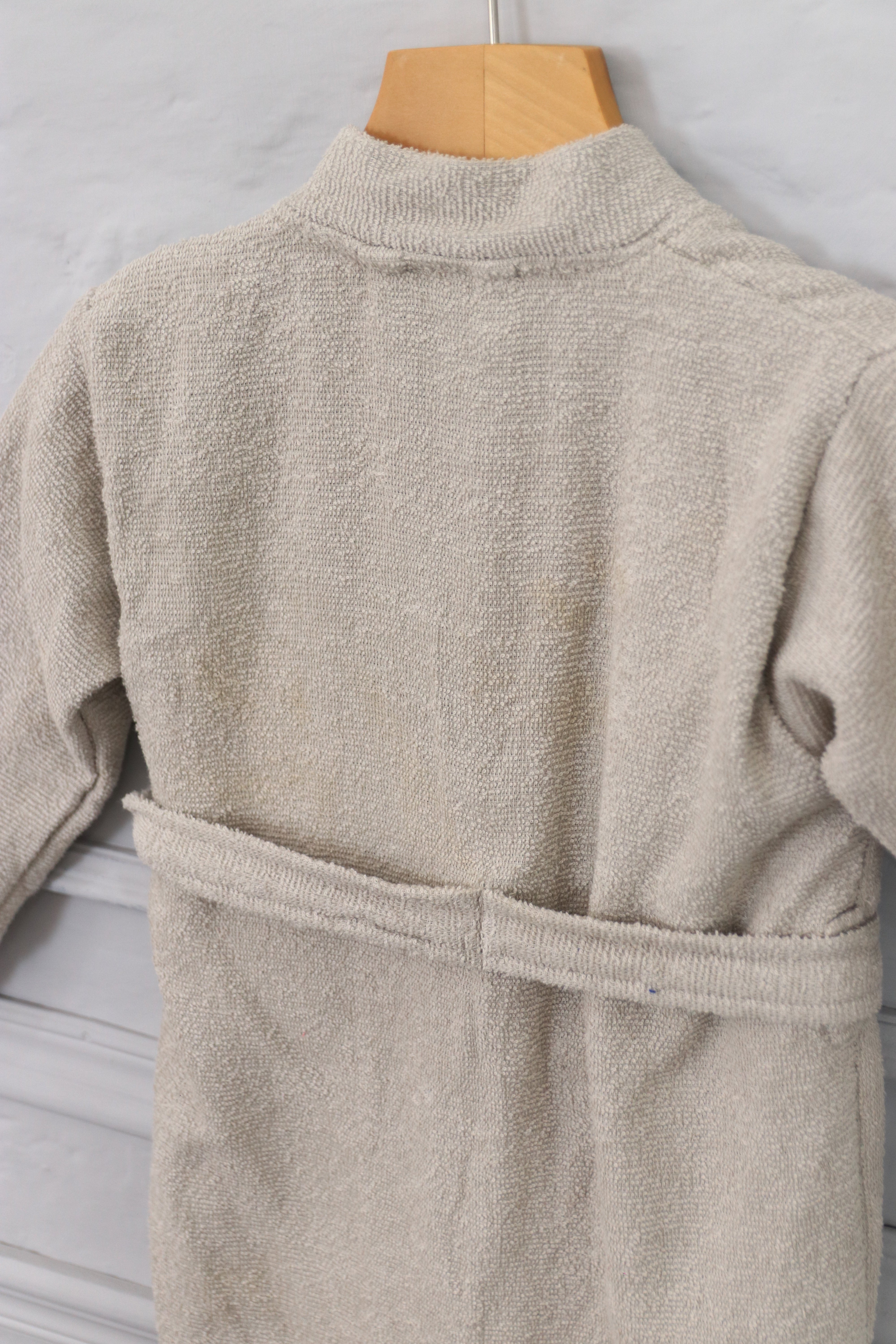 Kids Cotton Velvet Bathrobes (Light Grey)