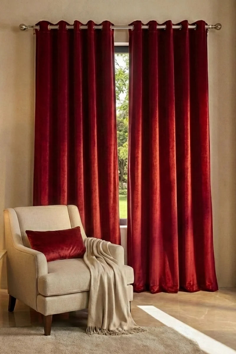 2pcs Premium Velvet Curtain for Bedroom & Living  Room 54 x 96 Inches