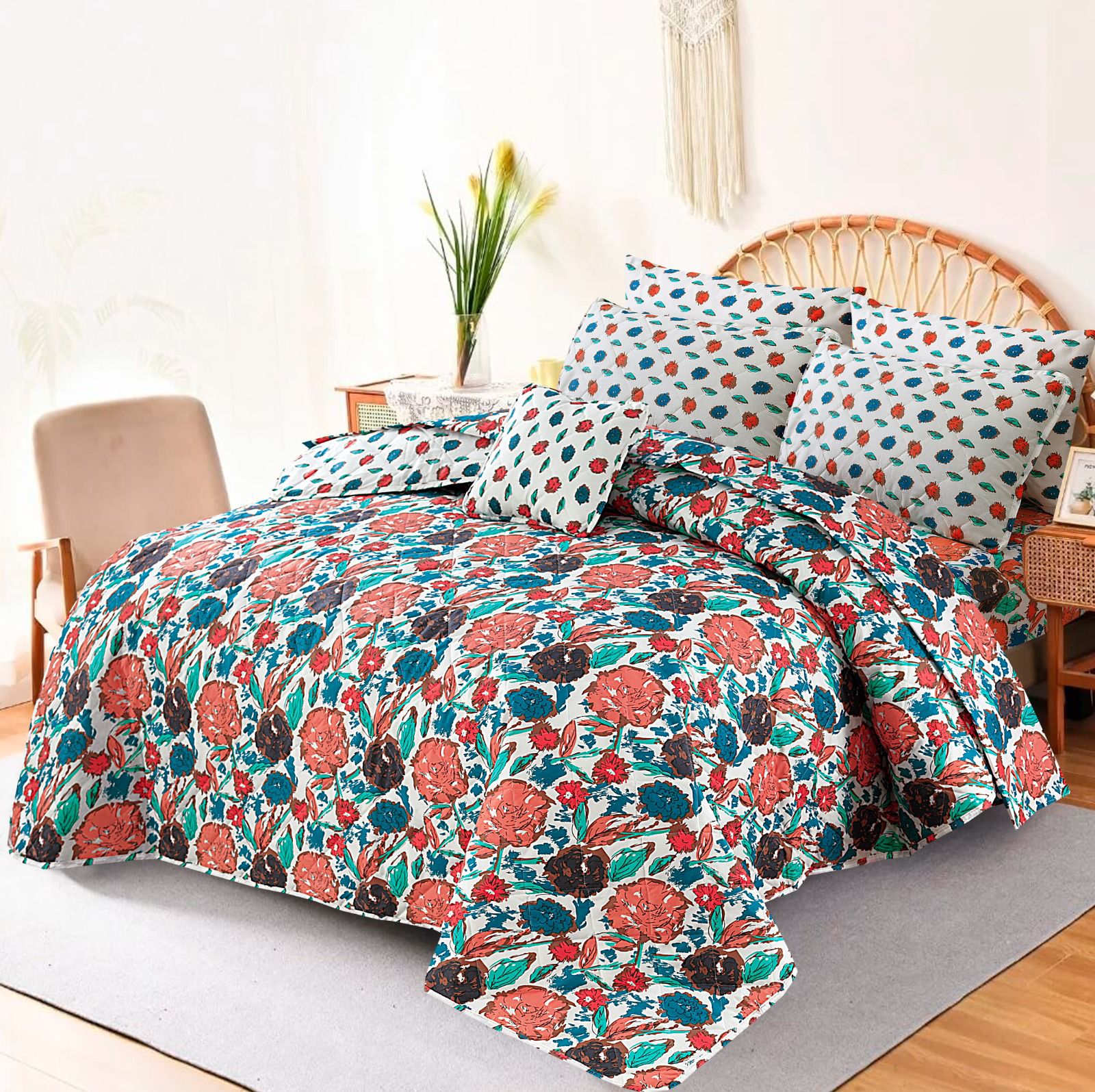 Premium King Size 7-Piece Comforter Set | Complete Bedding Collection