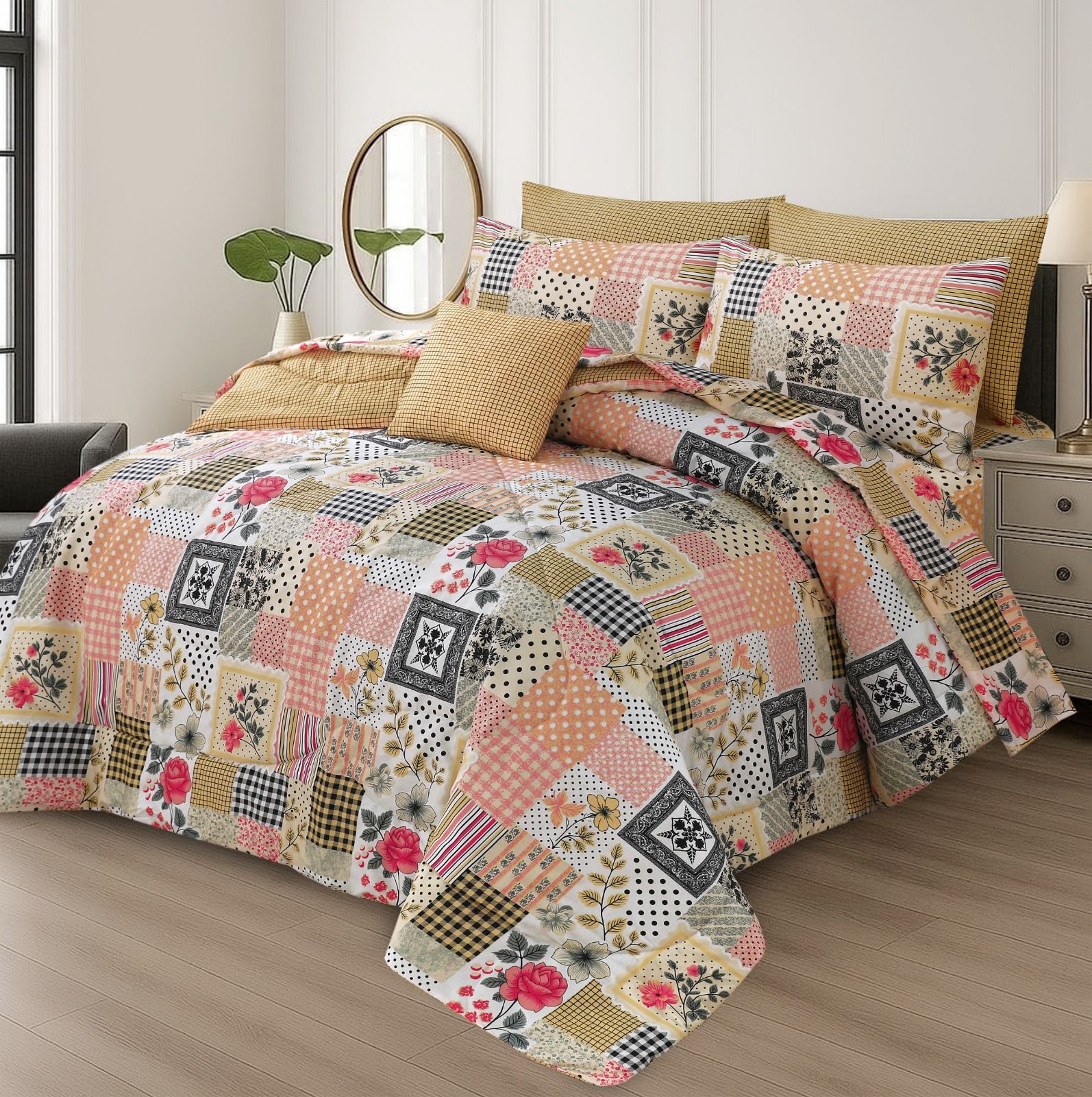 Premium King Size 7-Piece Comforter Set | Complete Bedding Collection