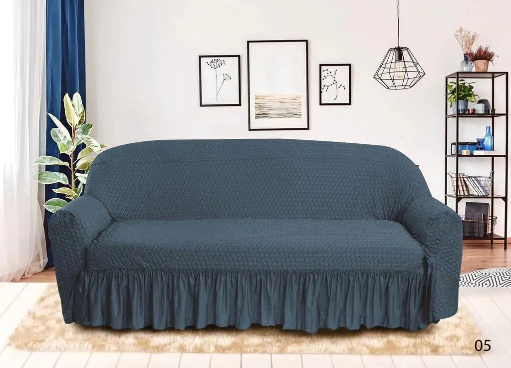 Frill Butterfly Sofa Cover (Turkish Blue)