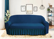 Frill Butterfly Sofa Cover (Navy Blue)