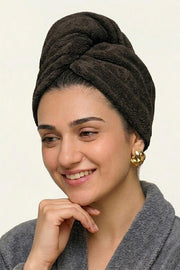 Luxury Velvet Cotton Hair Turban Towel | Fast Drying, Soft & Comfortable Fit