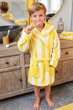 Transat Striped Hooded Bathrobe – Soft Cotton Towel Bathrobe with Belt & Pockets (Available in 5 Colors)