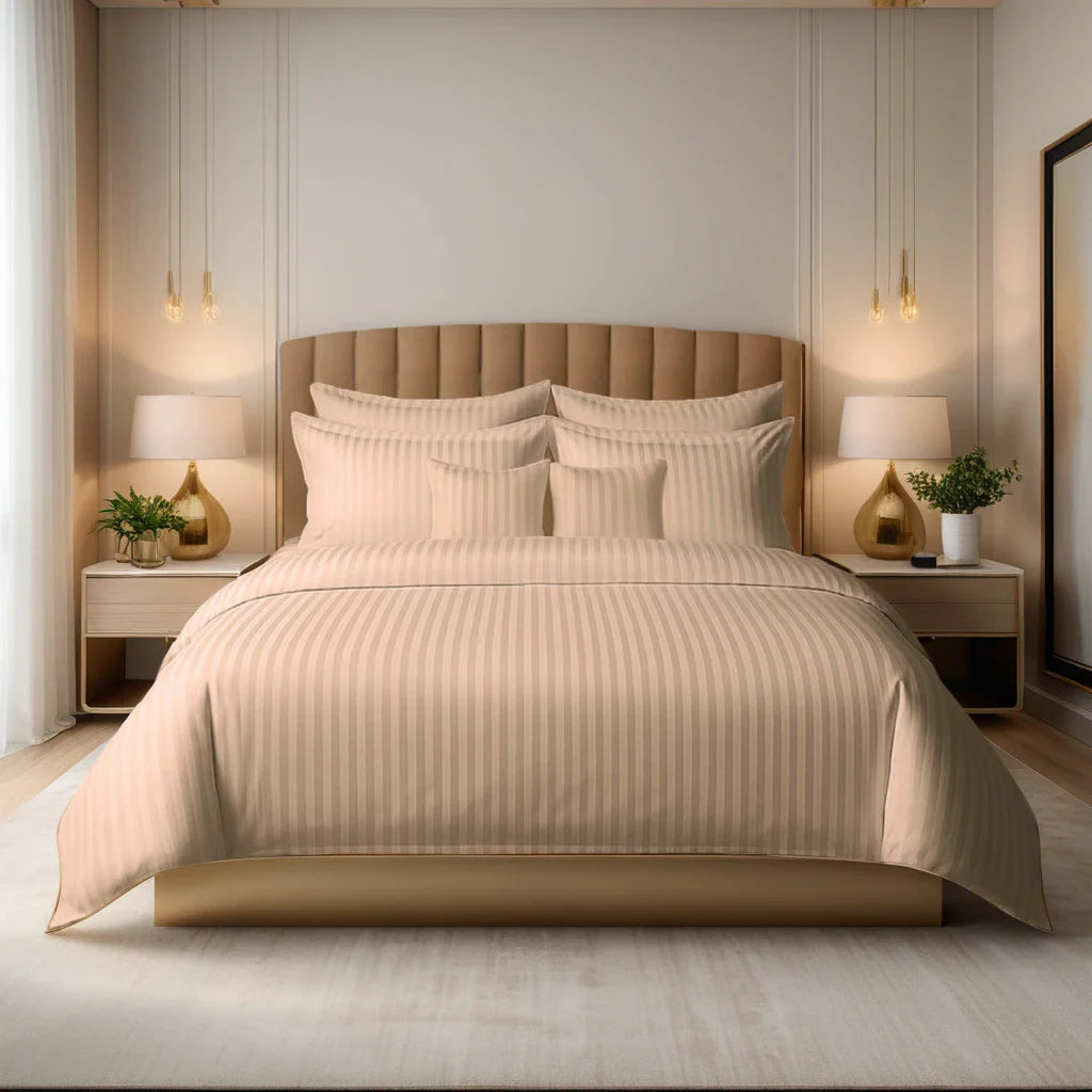 Skin Satin Stripe Duvet Covers Set – 8 Pieces