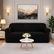 Zebra Stripe Gersey Sofa Covers (Black)