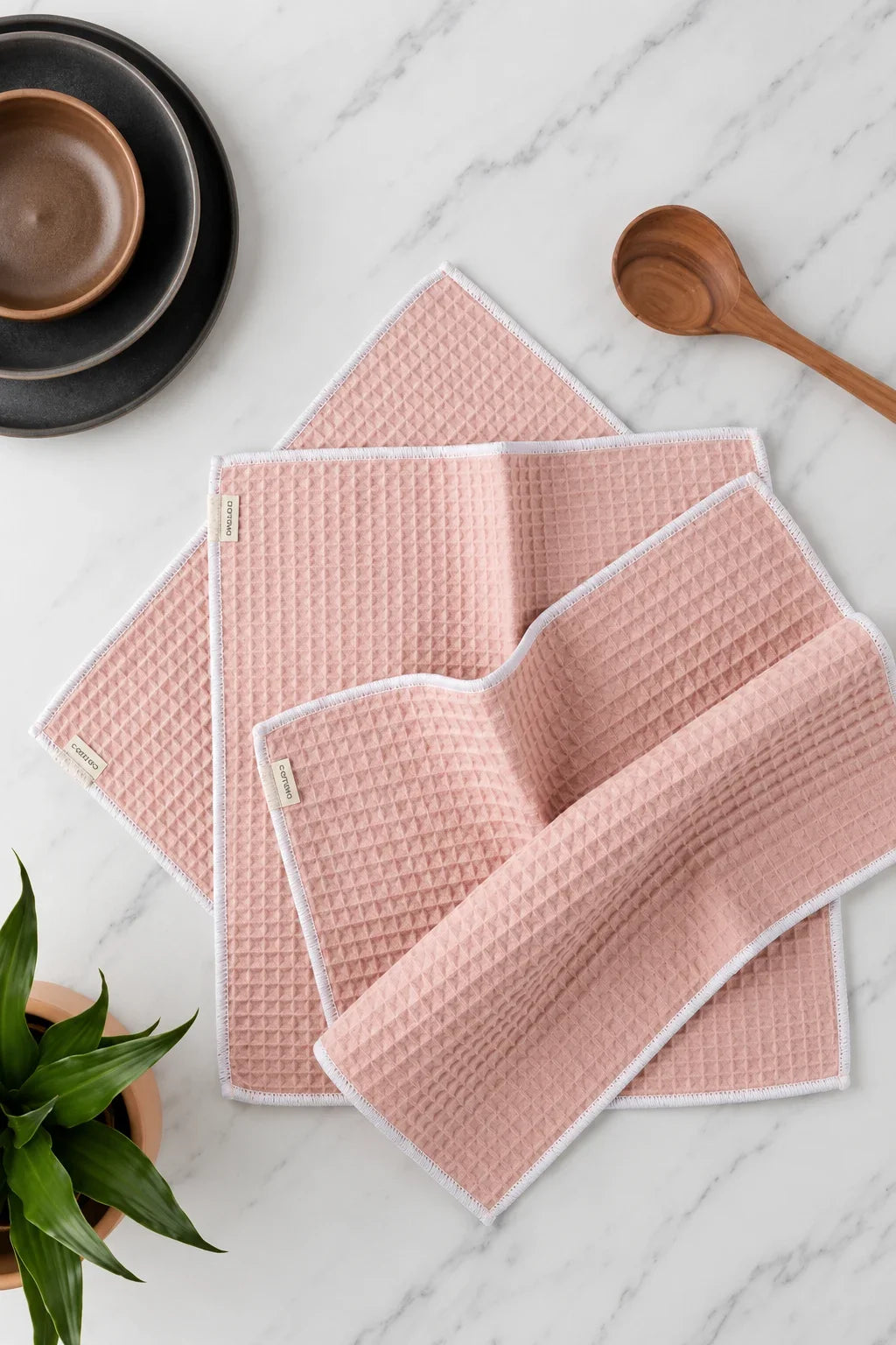 ROMAL Waffle Cotton Towels – Ultra-Soft & Absorbent | 12-Piece Pack