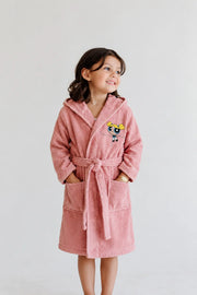 Powerpuff Girls Bubbles Hooded Kids Bathrobe – (Ages 2, 4, 6, 8, 10, 12 & 14 Years)