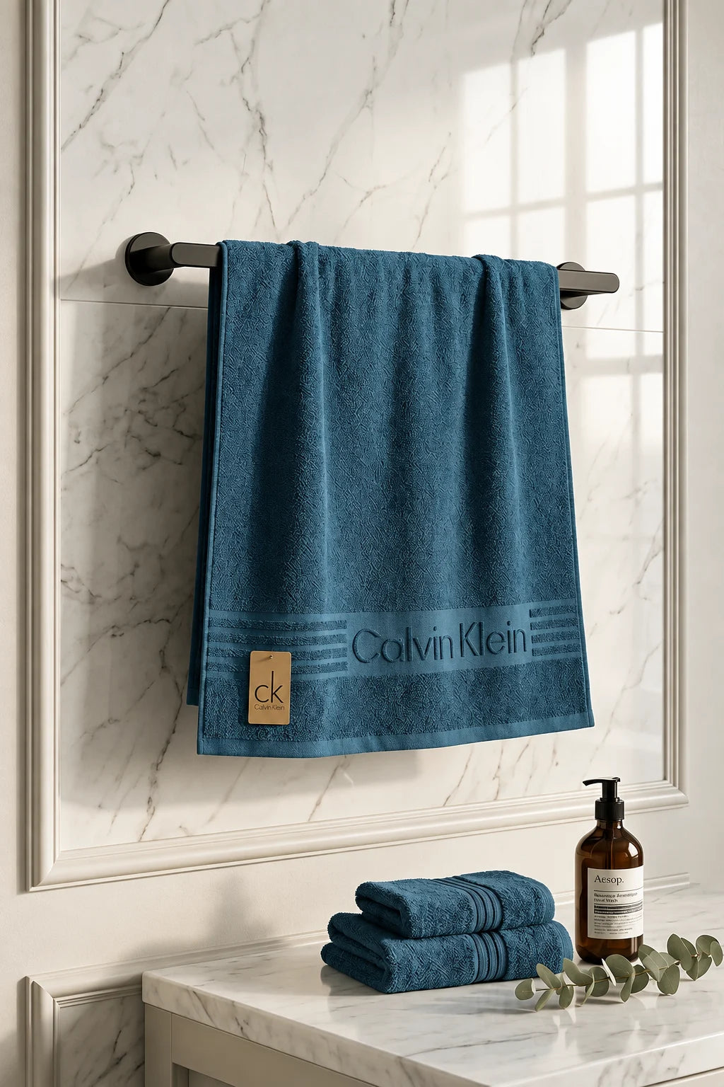 Calvin Klein Pack of 2 Cotton Towel Set – 24 × 48 Inches