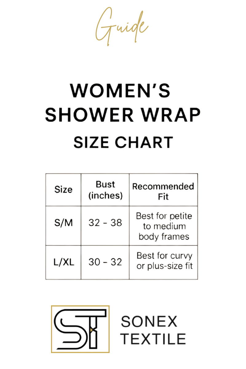 Womens Shower Wrap and Hair Turban set of 2 (Available in 4 Colors)