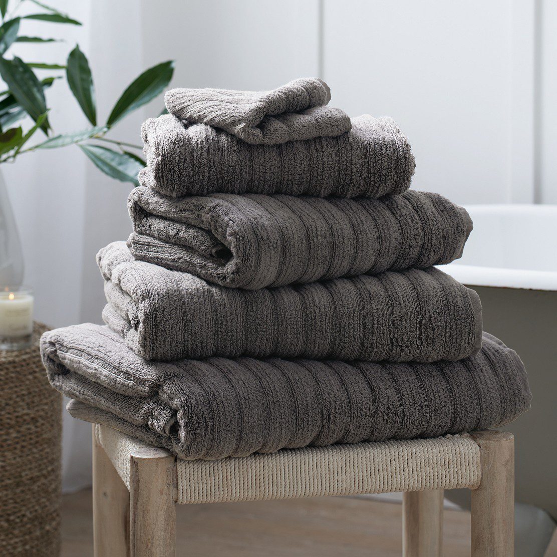 FLUFFY TOWEL | Set of 5 Towels Gray | Zero twist