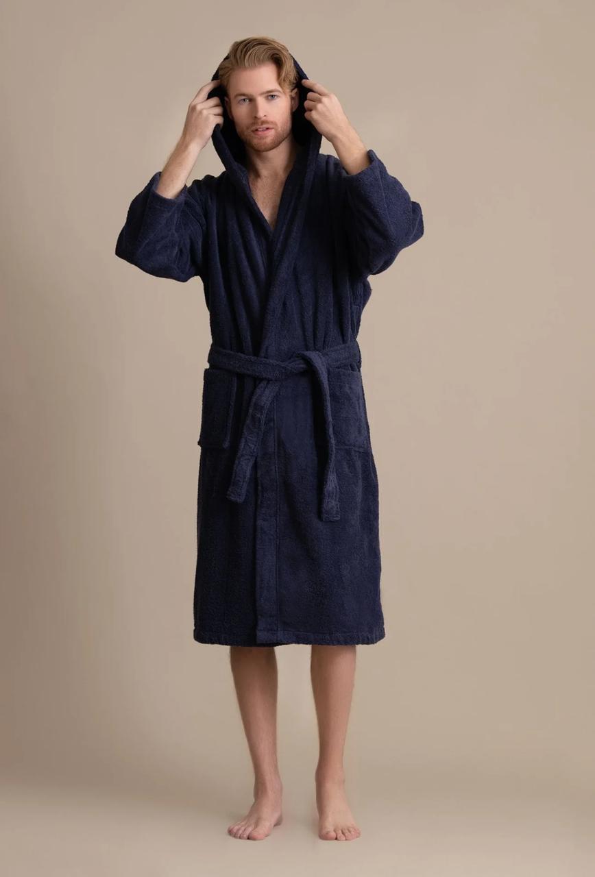 Hoodie Bathrobe (navy blue)