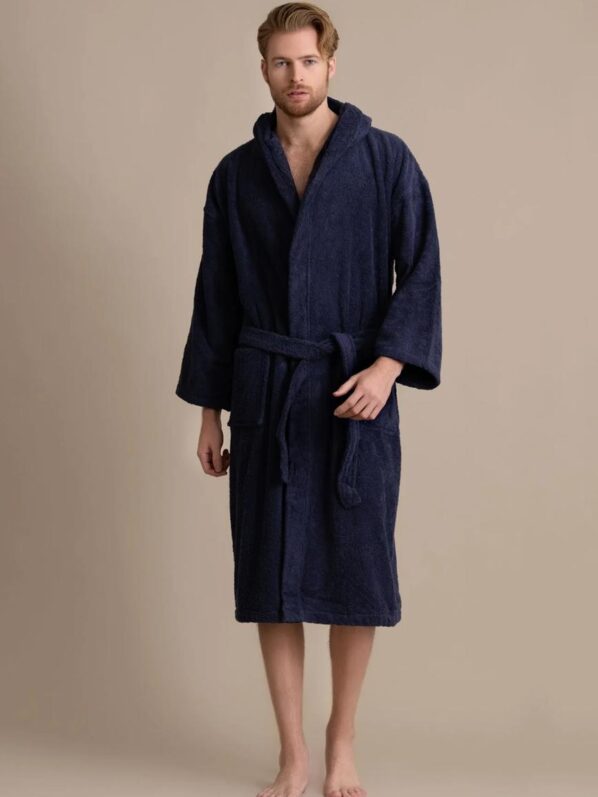 Hoodie Bathrobe (navy blue)