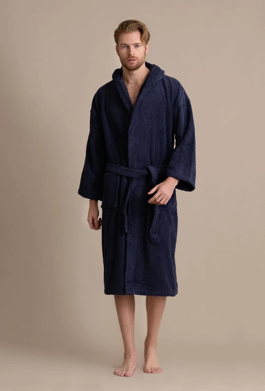 Hoodie Bathrobe (navy blue)