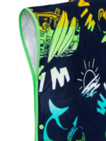 Kids black Hoddie Towel | Kid Bath Towel | Printed poncho