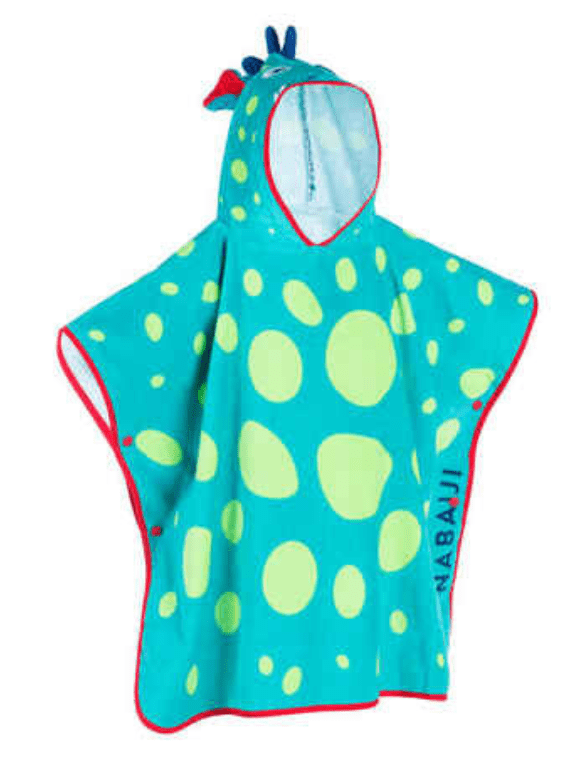 Green Hoodie Towel | Kid Bath Towel | Printed poncho