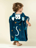 Teal Hoodie Towel | Kid Bath Towel | Printed poncho