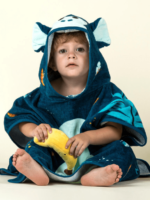 Teal Hoodie Towel | Kid Bath Towel | Printed poncho