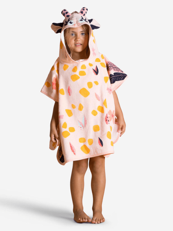 Pink Hoodie Towel | Kid Bath Towel | Printed poncho