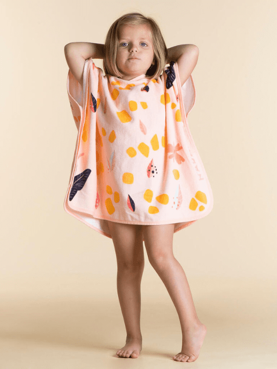 Pink Hoodie Towel | Kid Bath Towel | Printed poncho