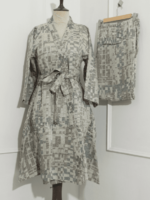 Gray Cotton Bathrobe Set | Unisex | Lightweight & Stylish