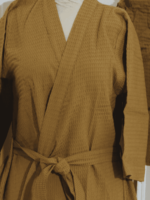 Brown Cotton Bathrobe Set | Unisex | Cozy & Earthy