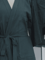 Dark Gray Cotton Bathrobe Set | Unisex | Sleek & Modern