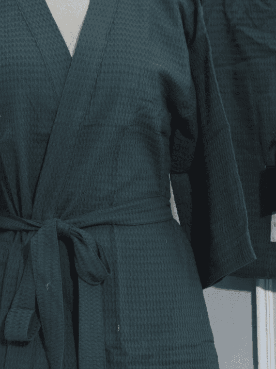 Dark Gray Cotton Bathrobe Set | Unisex | Sleek & Modern