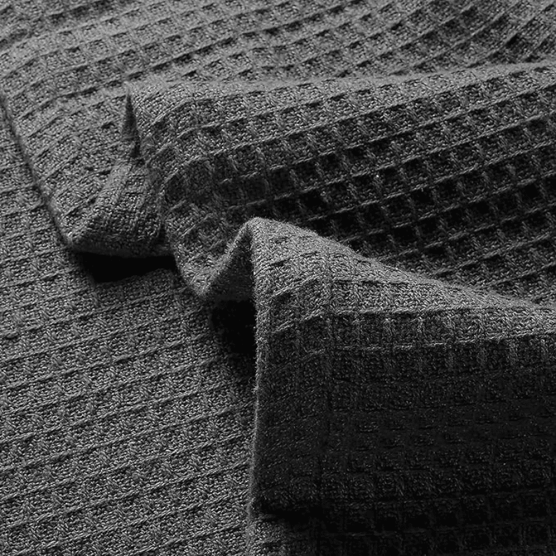 Gray Cotton Waffle Weave King Size Blanket | Lightweight | Breathable | Summer | AC Comforter
