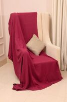 Maroon Cozy Cotton Thermal Blanket by Sonex Textile – Soft & Breathable, All-Season Comfort single bed