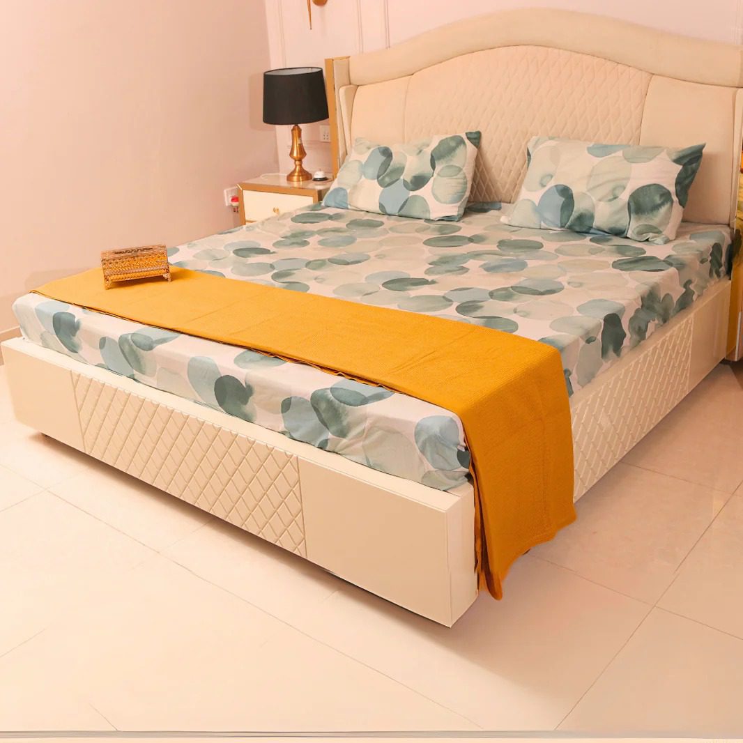 Orange Cozy Cotton Thermal Blanket by Sonex Textile – Soft & Breathable, All-Season Comfort